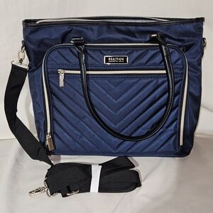 NWOT Kenneth Cole Reaction Quilted Blue Laptop Bag